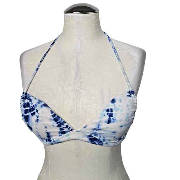 Victoria's Secret Other - Victoria's Secret Blue White The Adjustable Bralette Bikini Top S